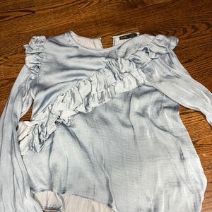 Maje Silky ruffle top